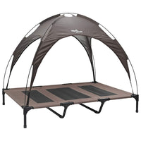 Letto rialzato per cani  con tetto rimovibile Marrone XL Acciaio 42008172