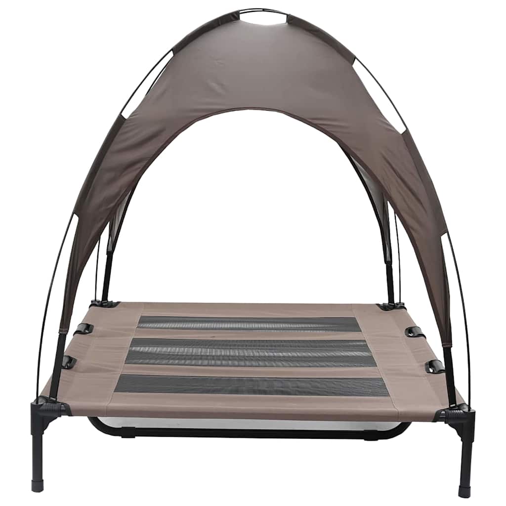 Letto rialzato per cani  con tetto rimovibile Marrone XL Acciaio 42008172
