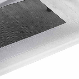 Letto Rialzato per Cani con Tetto Rimovibile Grigio Argento XL Acciaio 42008176