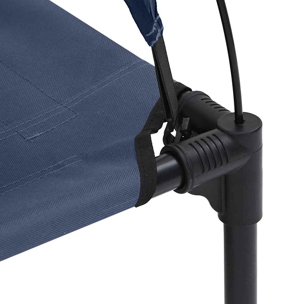 Letto Elevato per Cani con Tetto Rimovibile Blu Navy Acciaio 42008177