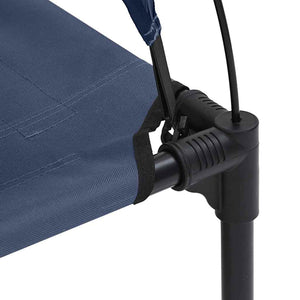 Letto Elevato per Cani con Tetto Rimovibile Blu Navy Acciaio 42008177