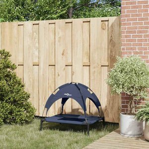 Letto per Cani Rialzato  Blu Navy Acciaio, Tessuto 76 x 62 x 70.5 cm 42008178