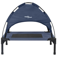 Letto per Cani Rialzato  Blu Navy Acciaio, Tessuto 76 x 62 x 70.5 cm 42008178