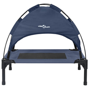 Letto per Cani Rialzato  Blu Navy Acciaio, Tessuto 76 x 62 x 70.5 cm 42008178
