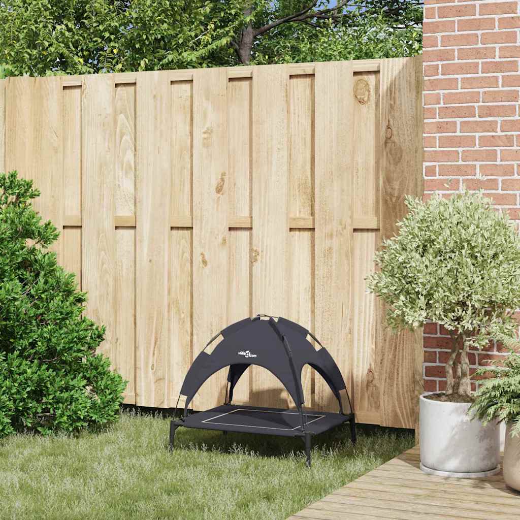 Letto rialzato per cani  con tetto removibile in acciaio nero 42008185