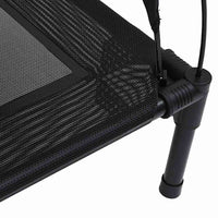 Letto rialzato con tettuccio rimovibile Nero M Acciaio 42008186