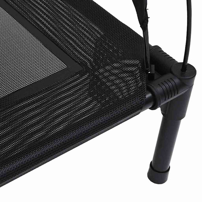 Letto rialzato con tettuccio rimovibile Nero M Acciaio 42008186