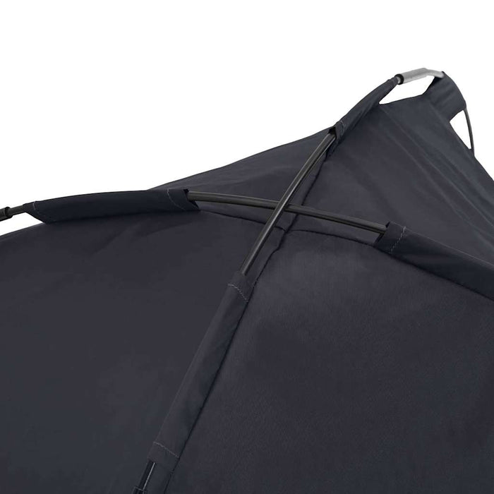 Letto rialzato con tettuccio rimovibile Nero M Acciaio 42008186