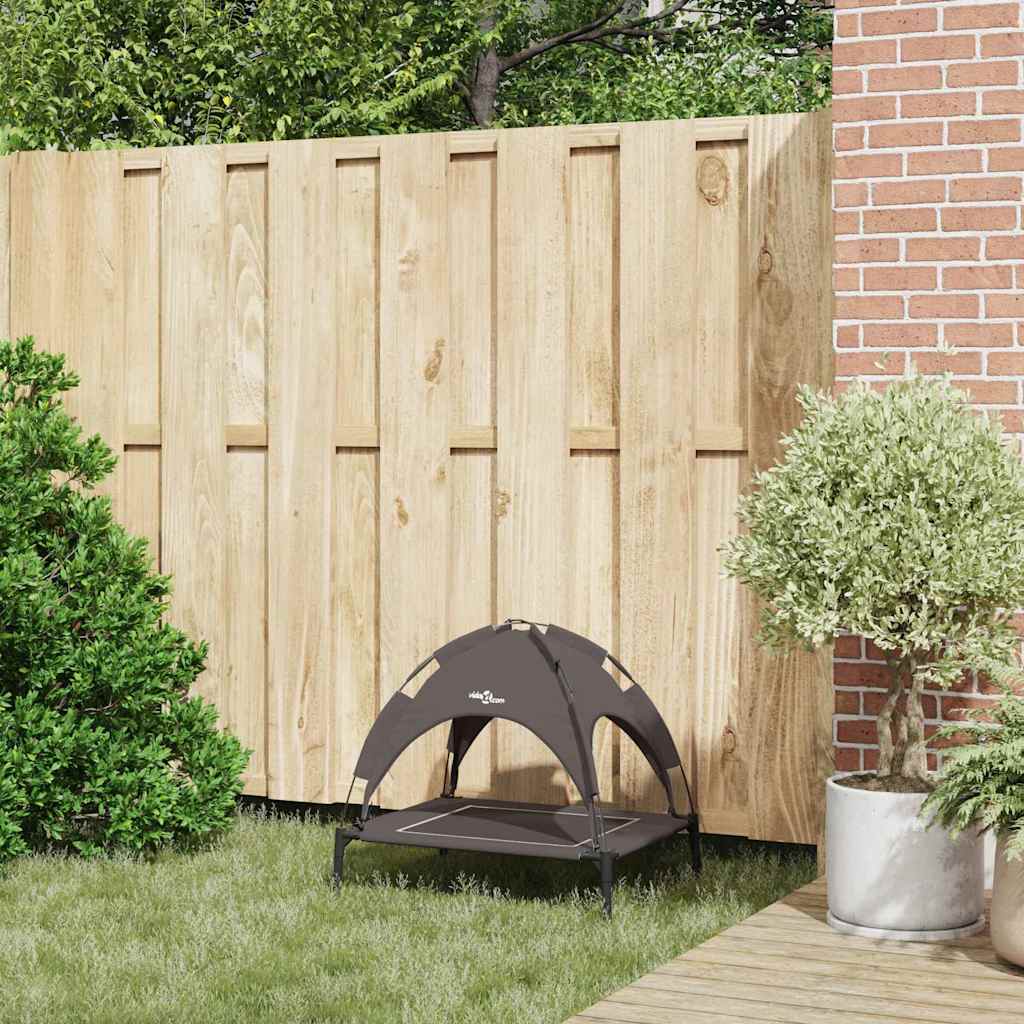 Letto per cani rialzato  con copertura removibile Marrone S Acciaio 42008189