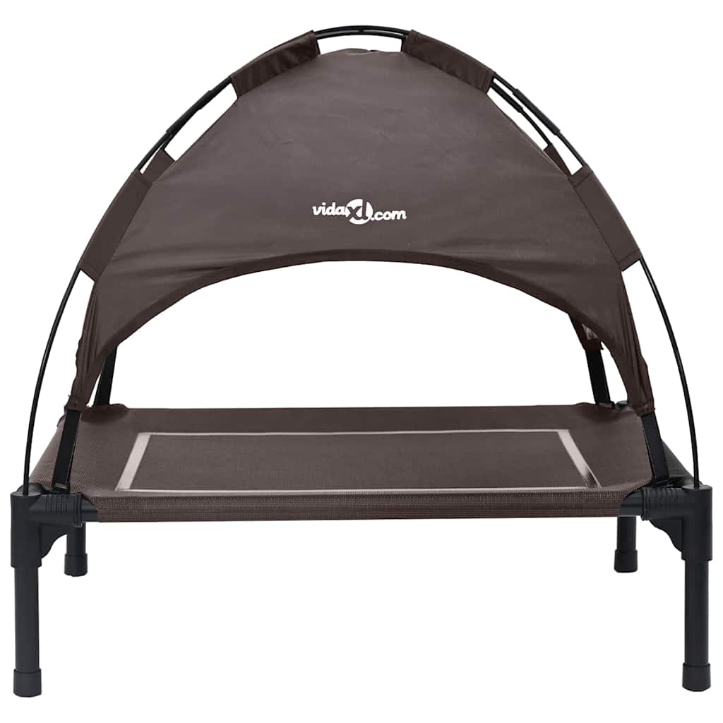 Letto per cani rialzato  con copertura removibile Marrone S Acciaio 42008189