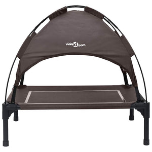 Letto per Cane Rialzato  Marrone Poliestere, Metallo Medio 42008190