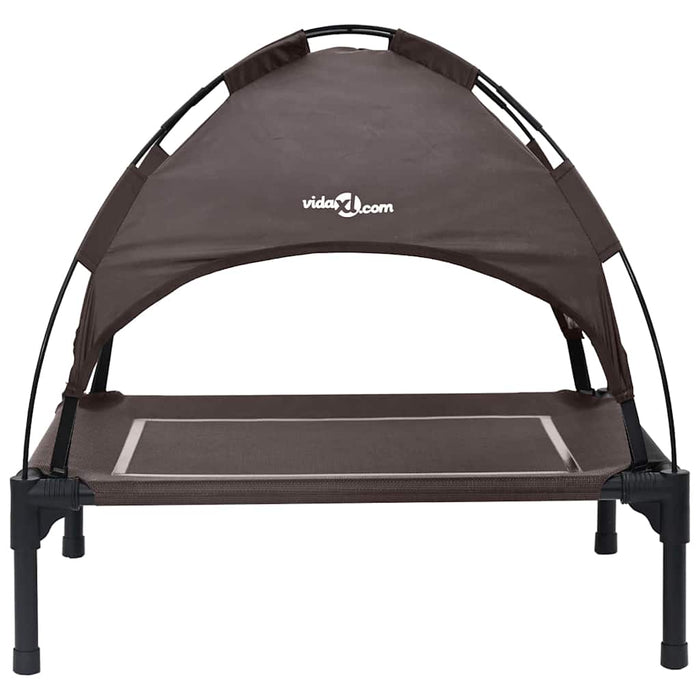 Letto per Cane Rialzato  Marrone Poliestere, Metallo Medio 42008190
