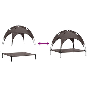 letto rialzato per cani  con tetto removibile Marrone L Acciaio 42008191