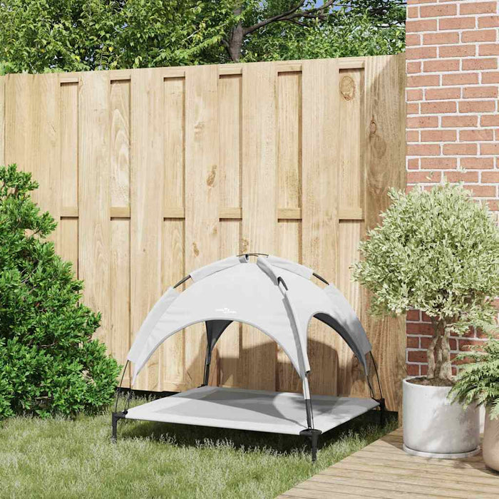 Letto rialzato per cani  con tetto removibile Grigio Argento L Acciaio 42008195