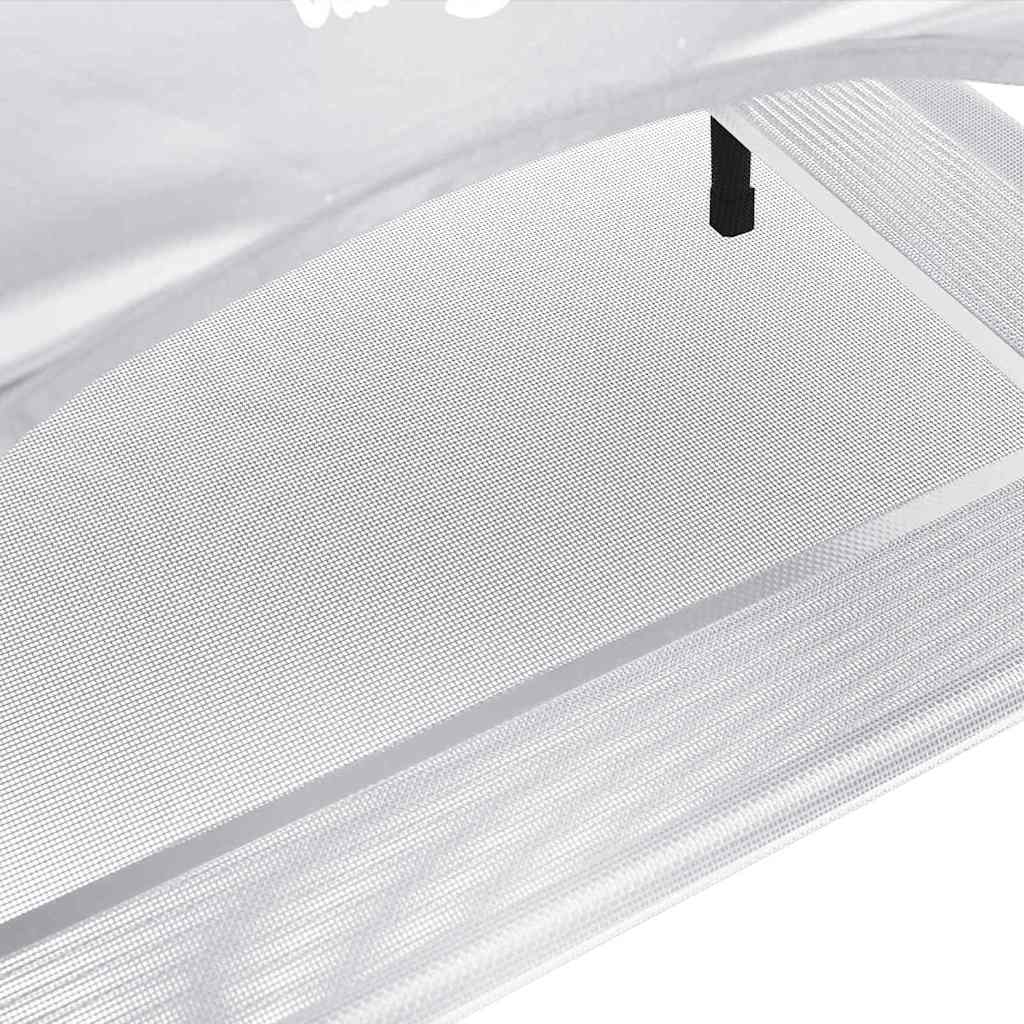 Letto per Cani Elevato  con Tetto Rimovibile Grigio Argento XL Acciaio 42008196