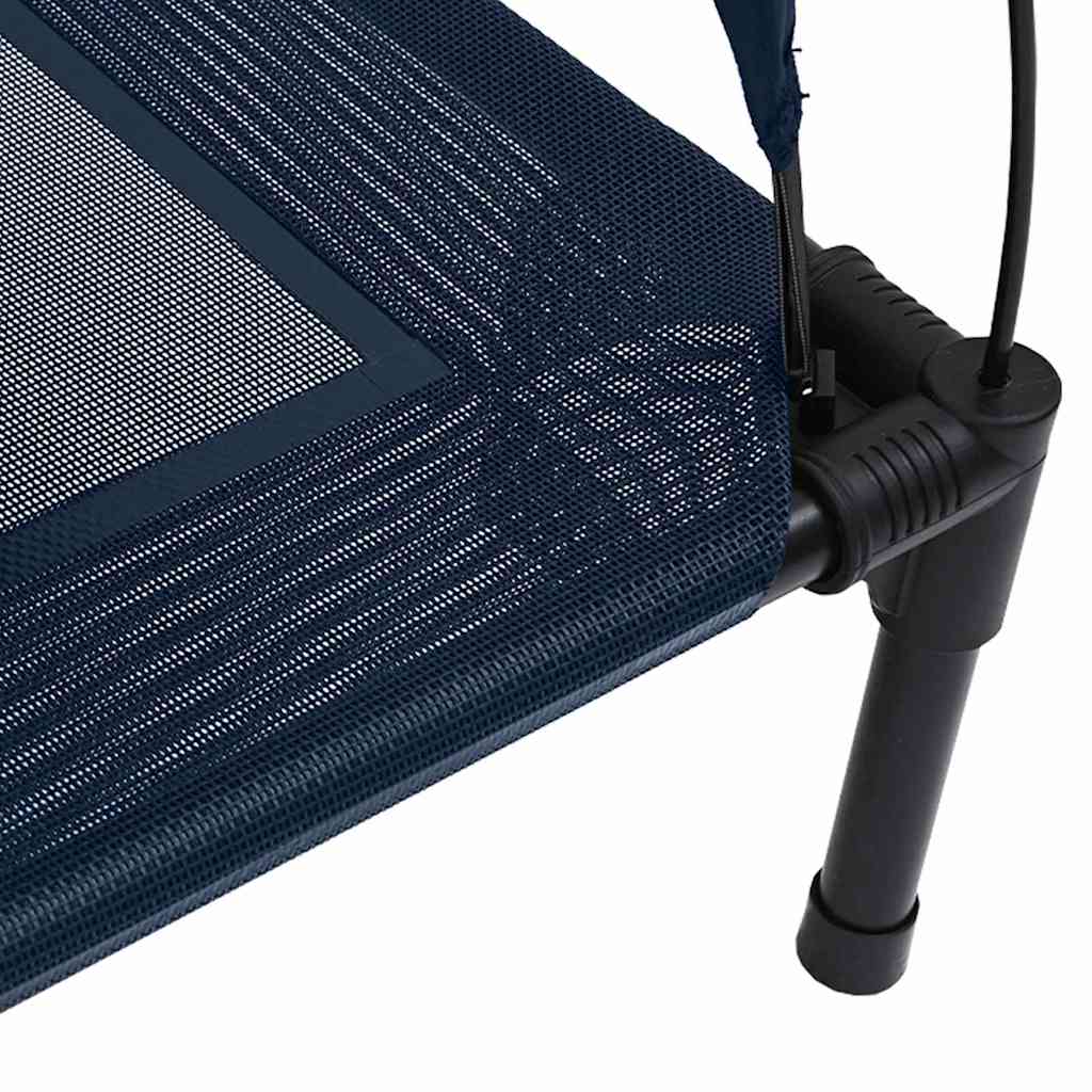 Letto rialzato per cani con tetto removibile blu navy L acciaio 42008199