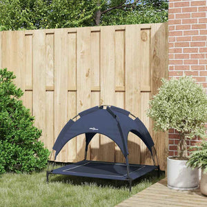 Letto rialzato per cani con tetto removibile blu navy L acciaio 42008199