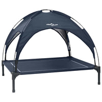 Letto per cani rialzato con tetto removibile blu navy XL acciaio 42008200