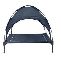 Letto per cani rialzato con tetto removibile blu navy XL acciaio 42008200