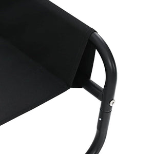 Letto Rialzato per Cani Nero in Tessuto e Metallo 42008204