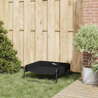 Letto Rialzato per Cani Nero in Tessuto e Metallo 42008204