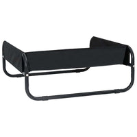 Letto Rialzato per Cani Nero in Tessuto e Metallo 42008204