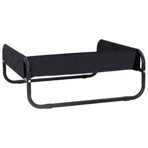 Letto Rialzato per Cani Nero in Tessuto e Metallo 42008204