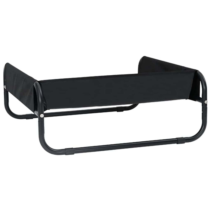 Letto Rialzato per Cani Nero in Tessuto e Metallo 42008204