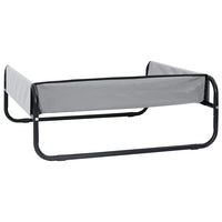 Letto Elevato per Cani Grigio Chiaro S Tessuto Oxford e Acciaio 42008206