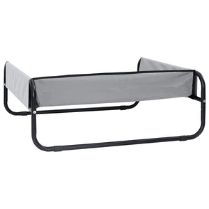 Letto Elevato per Cani Grigio Chiaro S Tessuto Oxford e Acciaio 42008206