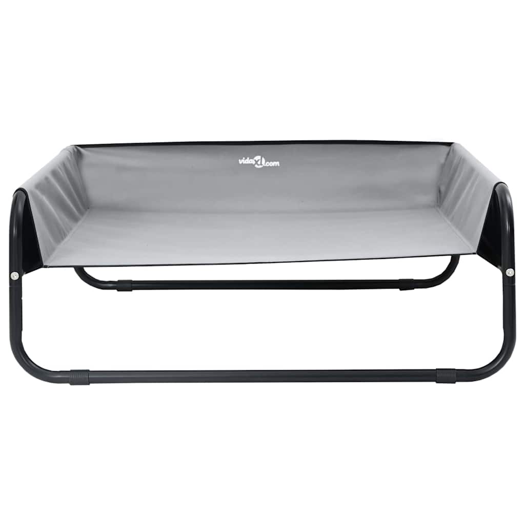 Letto Elevato per Cani Grigio Chiaro S Tessuto Oxford e Acciaio 42008206