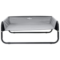 Letto Elevato per Cani Grigio Chiaro S Tessuto Oxford e Acciaio 42008206