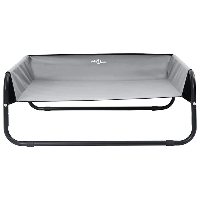Letto Elevato per Cani Grigio Chiaro S Tessuto Oxford e Acciaio 42008206