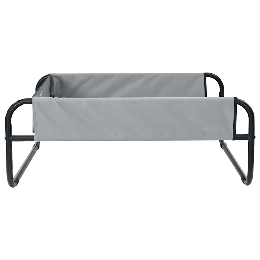 Letto Elevato per Cani Grigio Chiaro S Tessuto Oxford e Acciaio 42008206