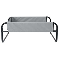Letto Elevato per Cani Grigio Chiaro S Tessuto Oxford e Acciaio 42008206