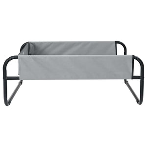 Letto Elevato per Cani Grigio Chiaro S Tessuto Oxford e Acciaio 42008206