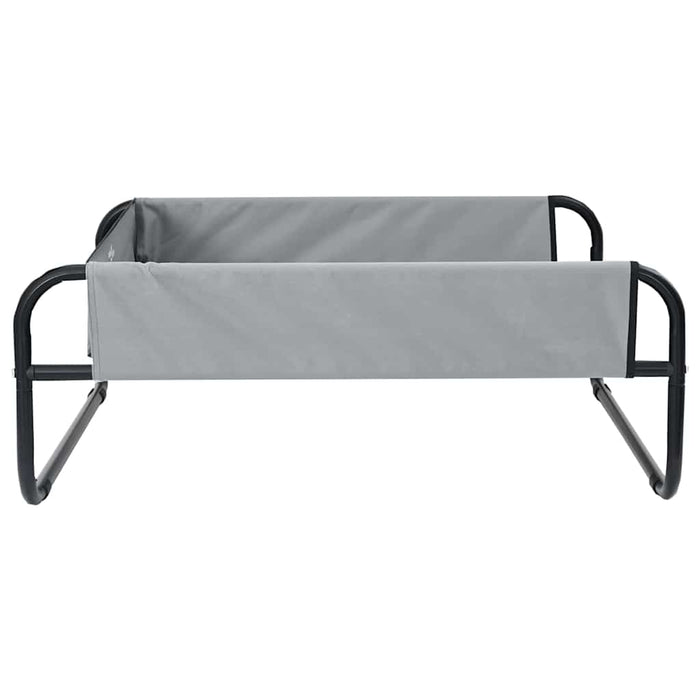 Letto Elevato per Cani Grigio Chiaro S Tessuto Oxford e Acciaio 42008206