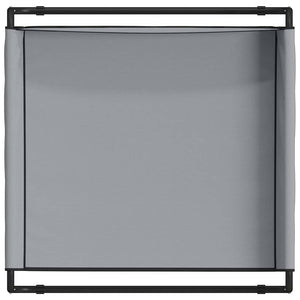 Letto Elevato per Cani Grigio Chiaro S Tessuto Oxford e Acciaio 42008206