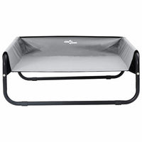 Letto per Cani Rialzato Grigio Chiaro M Tessuto Oxford e Acciaio 42008208