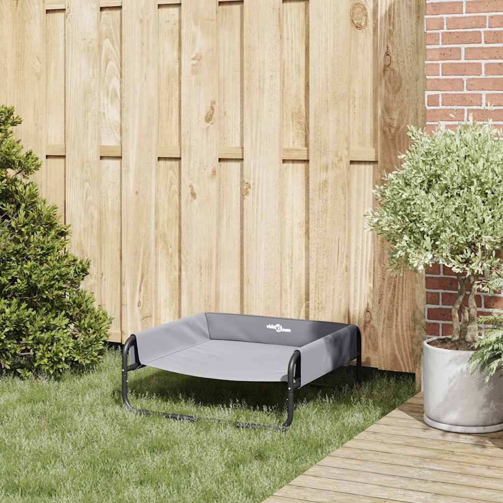Letto per Cani Elevato Grigio Chiaro in Tessuto Oxford ML e Acciaio 42008209