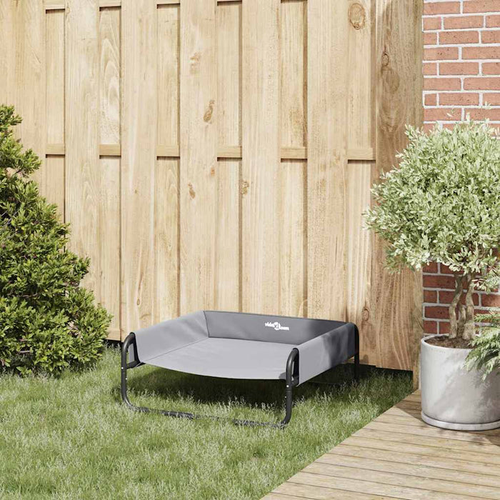 Letto per Cani Elevato Grigio Chiaro in Tessuto Oxford ML e Acciaio 42008209