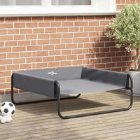 Letto per Cani Rialzato Grigio Chiaro L in Tessuto Oxford e Acciaio 42008210