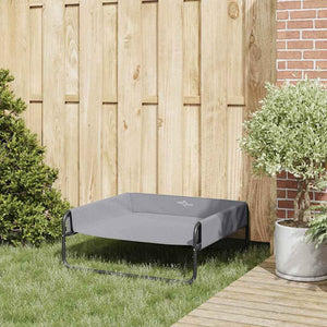 Letto per Cani Rialzato Grigio Chiaro L in Tessuto Oxford e Acciaio 42008210