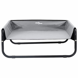 Letto per Cani Rialzato Grigio Chiaro L in Tessuto Oxford e Acciaio 42008210