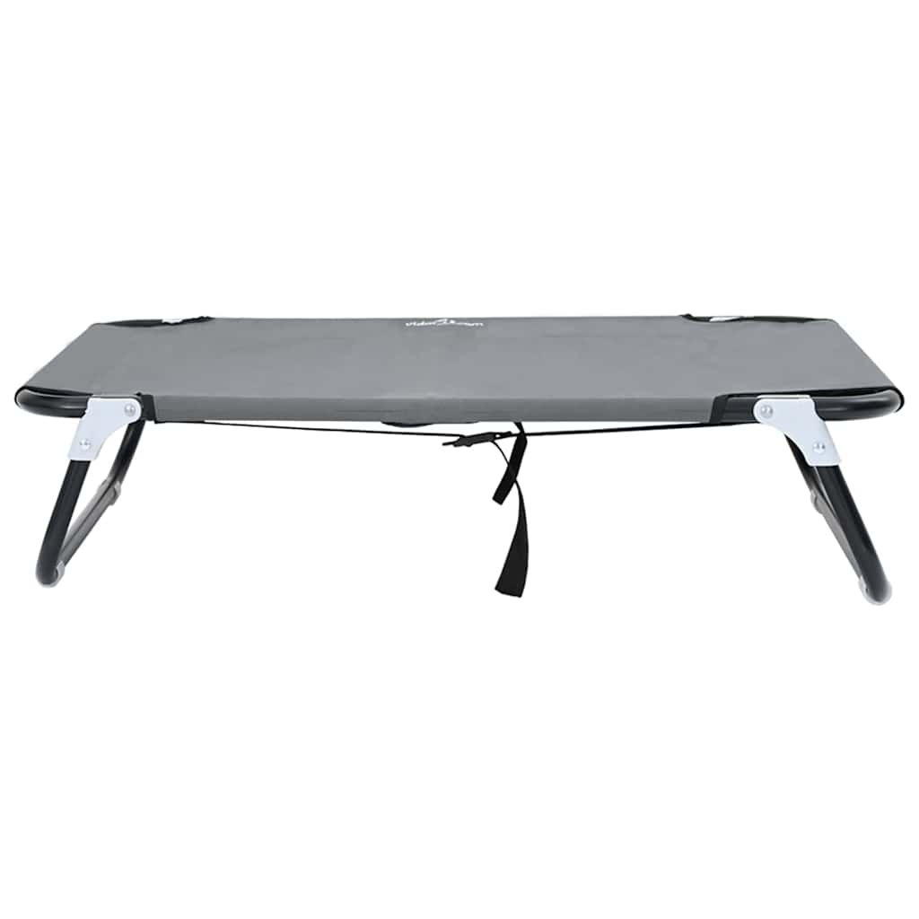 Letto per Cani Pieghevole Grigio Chiaro in Tessuto Oxford e Acciaio 42008215