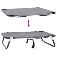 Letto per Cani Pieghevole Grigio Chiaro in Tessuto Oxford e Acciaio 42008215