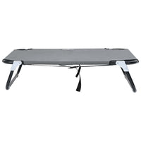 Letto Pieghevole Grigio Chiaro per Cani M in Tessuto Oxford e Acciaio 42008216