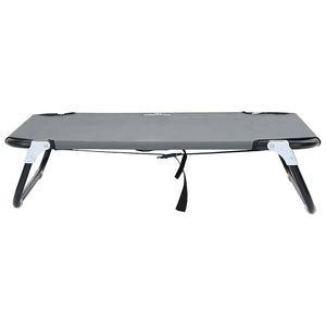 Letto Pieghevole Grigio Chiaro per Cani M in Tessuto Oxford e Acciaio 42008216