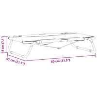 Letto Pieghevole Grigio Chiaro per Cani M in Tessuto Oxford e Acciaio 42008216