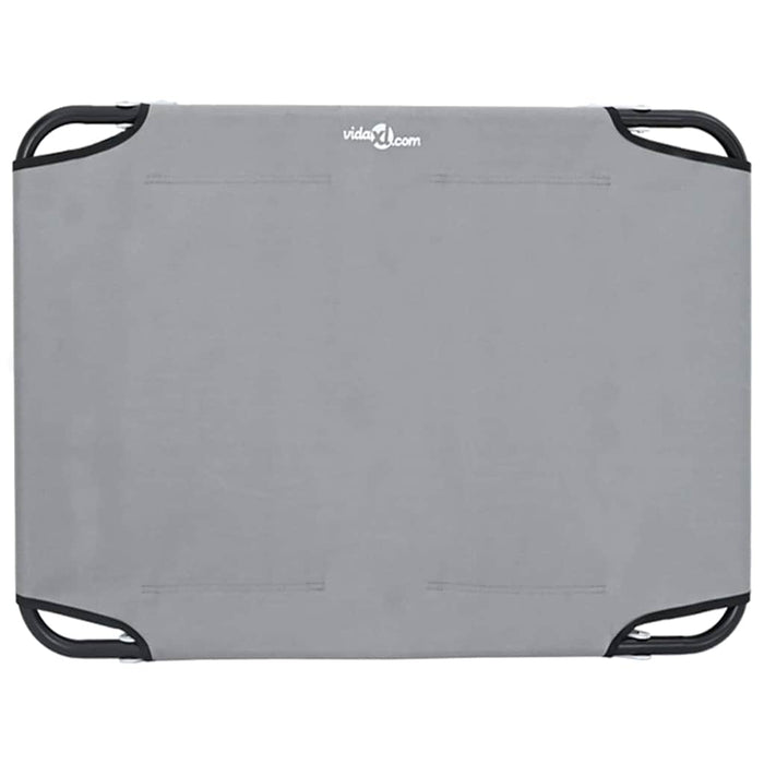 Letto Pieghevole Grigio Chiaro per Cani M in Tessuto Oxford e Acciaio 42008216